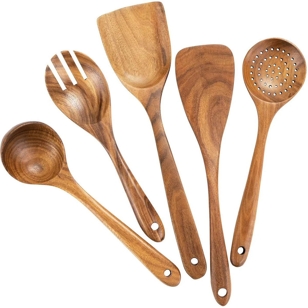Utensílios de cozinha em madeira rústica