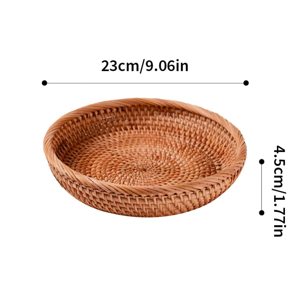Cesto decorativo rústico de Rattan