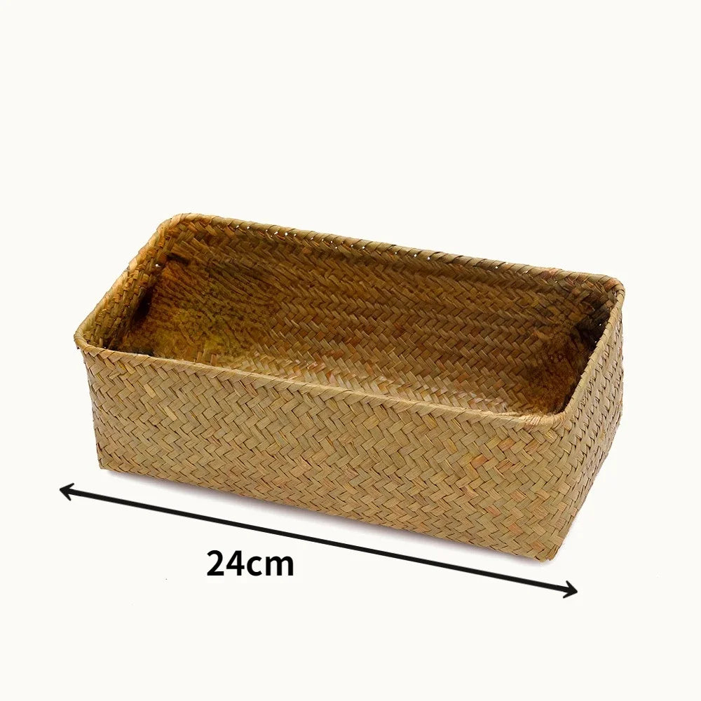 Cesta de Armazenamento de Tecelagem de Vime