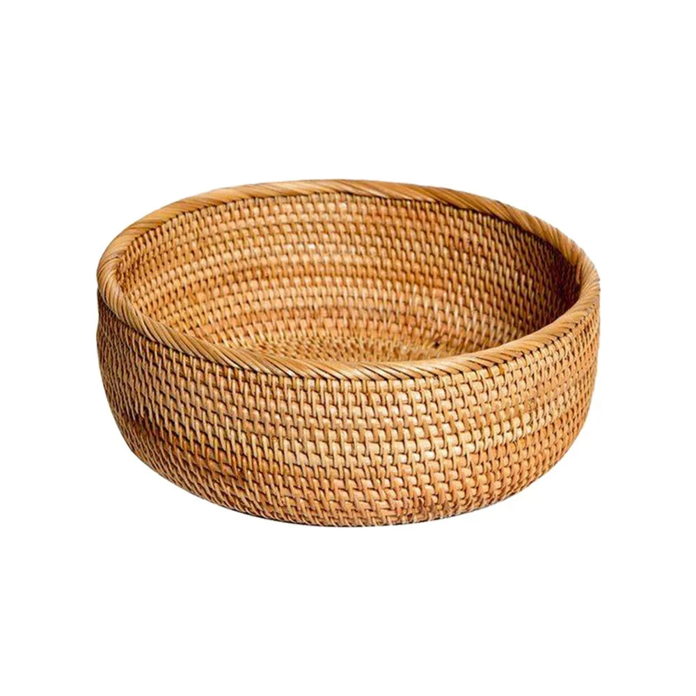 Cesto decorativo rústico de Rattan