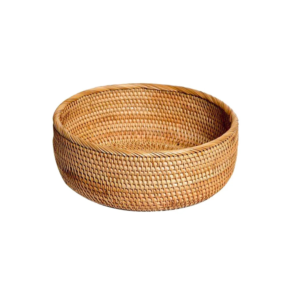 Cesto decorativo rústico de Rattan