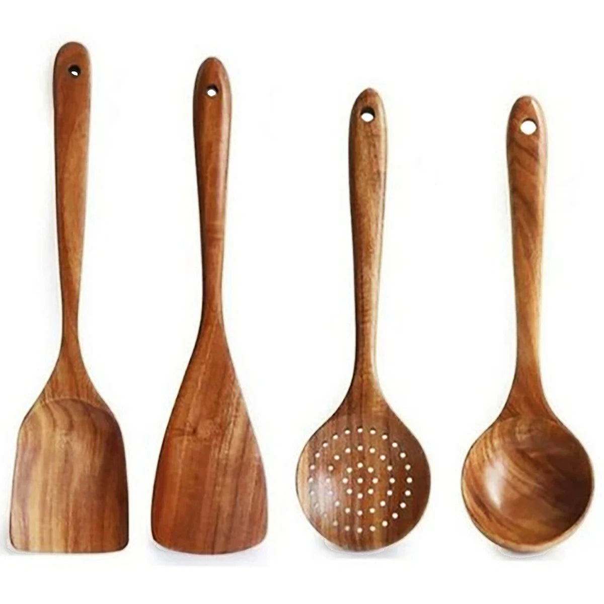 Utensílios de cozinha em madeira rústica