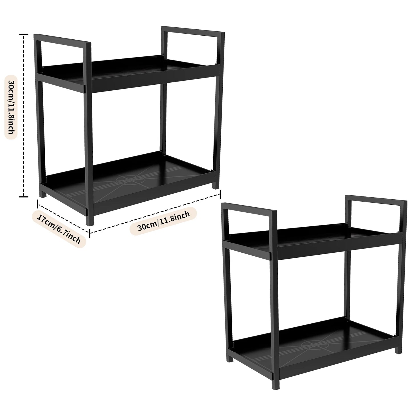 Organizador de Banheiro Elegante 2 compartimentos