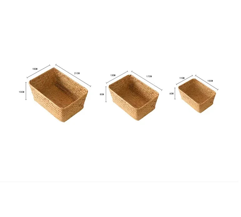 Cesta de Armazenamento de Tecelagem de Vime