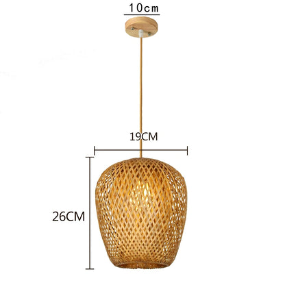 Luminária de Pendente em Rattan
