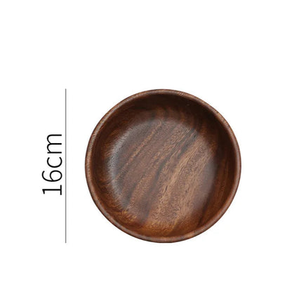 Tigelas rústicas de madeira natural