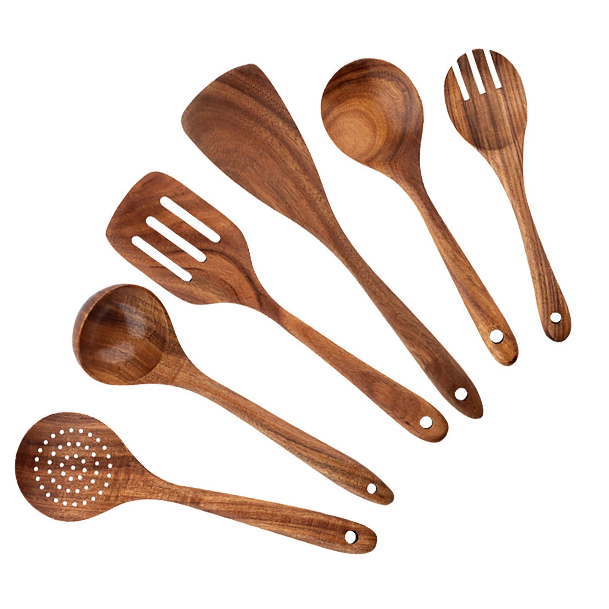 Utensílios de cozinha em madeira rústica