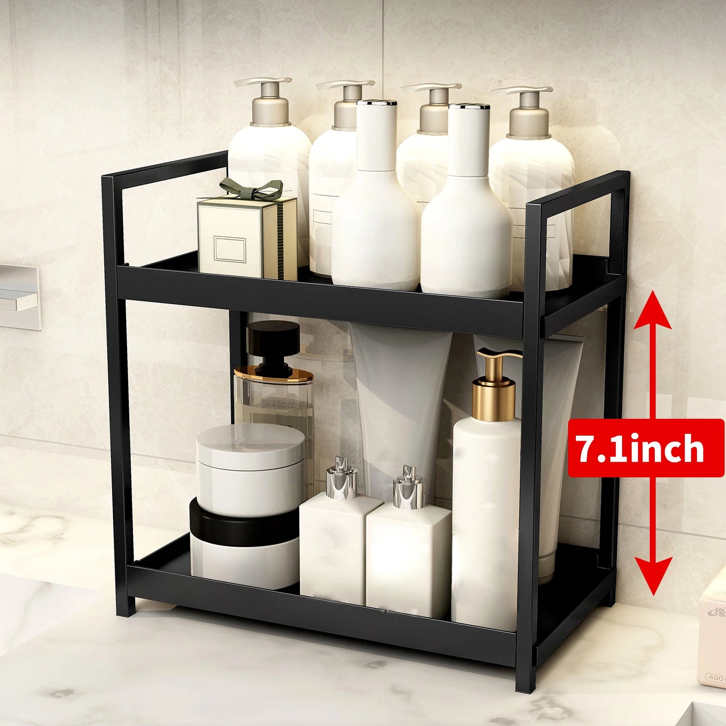 Organizador de Banheiro Elegante 2 compartimentos