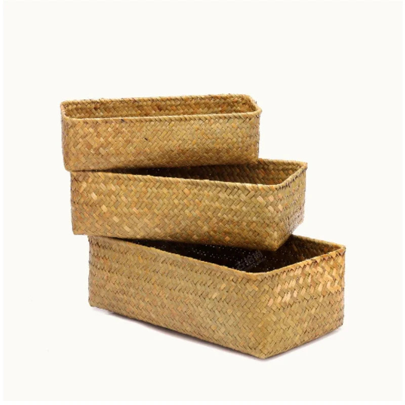 Cesta de Armazenamento de Tecelagem de Vime
